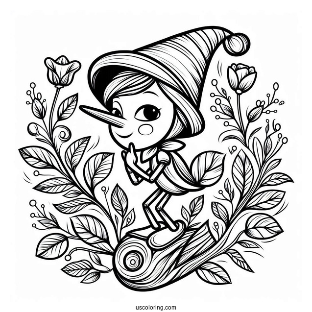 Pinocchio From Shrek Coloring Page