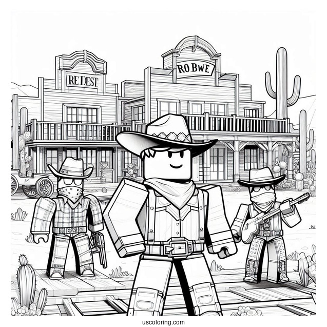 Roblox Wild West Experience Coloring Page