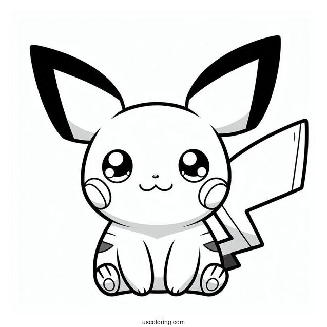 Pichu Coloring Page With Pikachu And Raichu