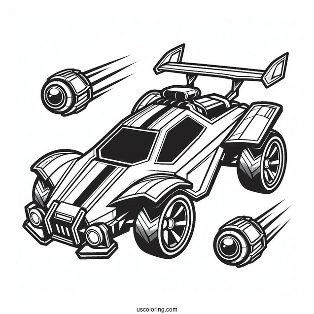 Rocket League Coloring Page Batmobile For Kids