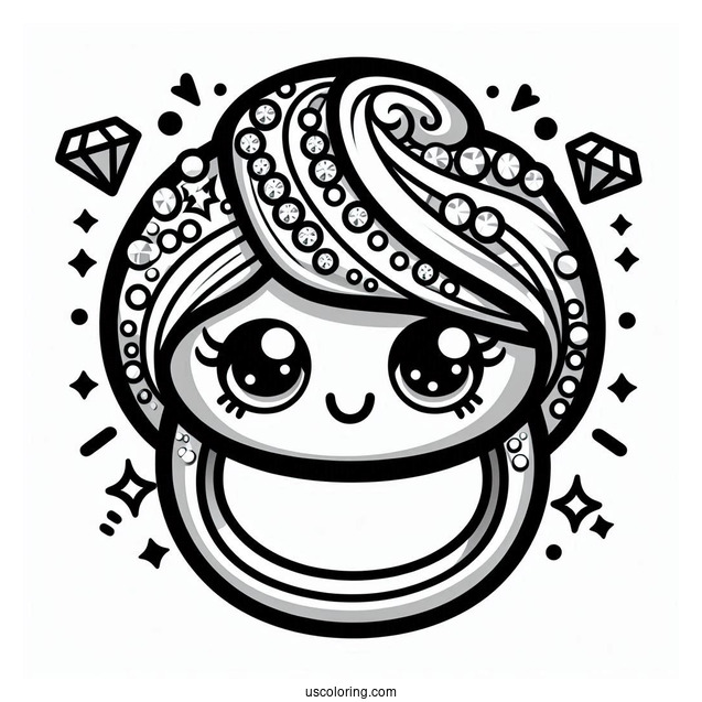 Roxy Ring Shopkins With Diamonds Coloring In