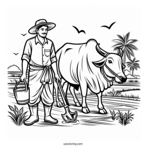 Farmer Coloring Page