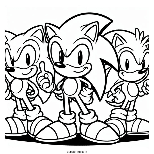 Sonic And Friends Coloring Page