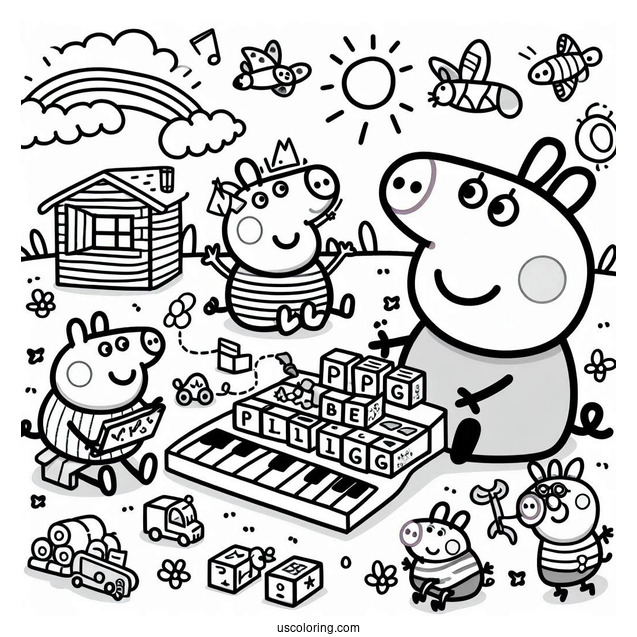 Peppa Pig Playing Games With Friends