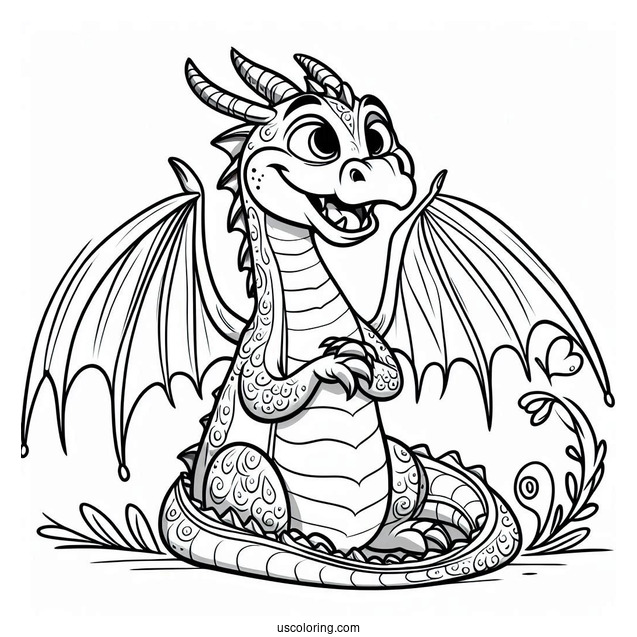 Dragon From Shrek Coloring Page
