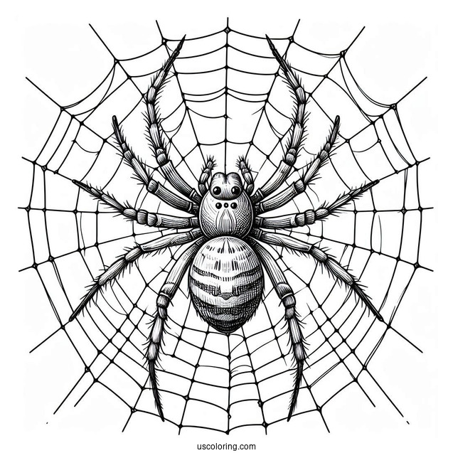 Common House Spider On Web