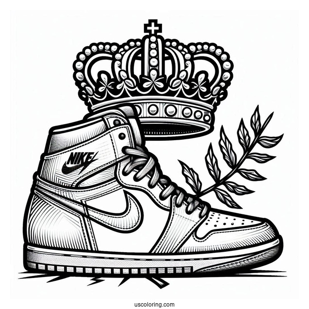 Nike Coloring Page Of King Of Kicks