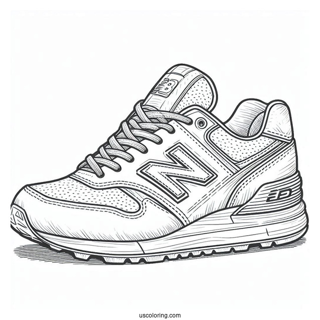 Coloring Page Of New Balance Running Shoes