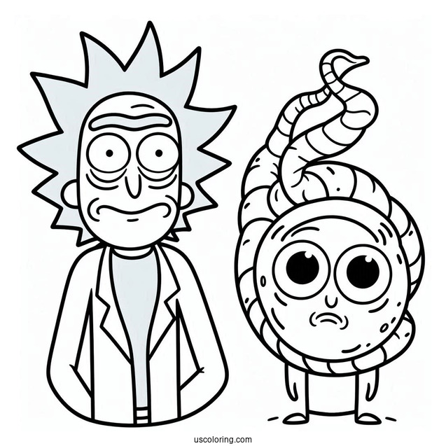Morty Next To Wormhole With Pursed Lips