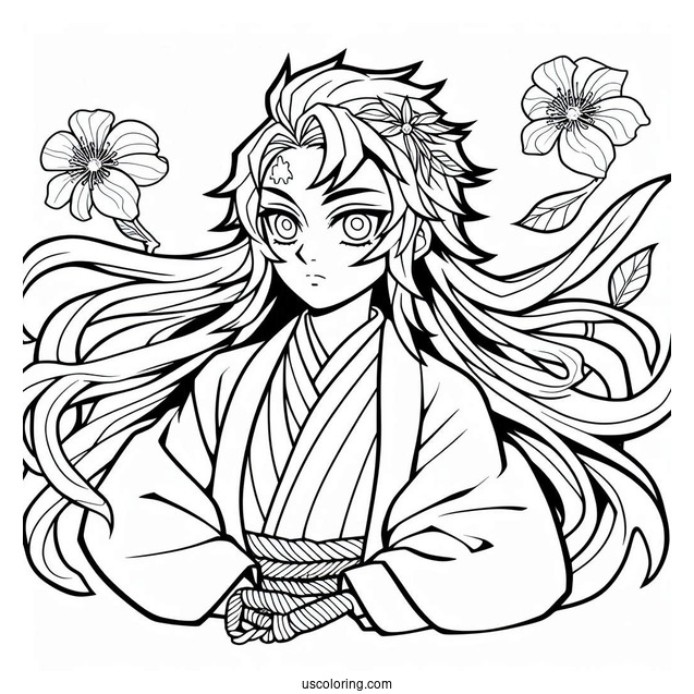 Tanjiro Coloring Page Constant Flux Technique