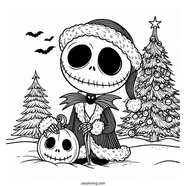 Jack Skellington In Santa Costume
