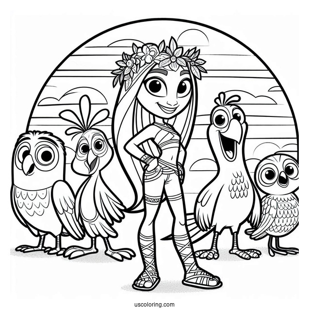 Blue, Jewel, Luiz, Rafael, Nigel, And Nic Coloring Sheet