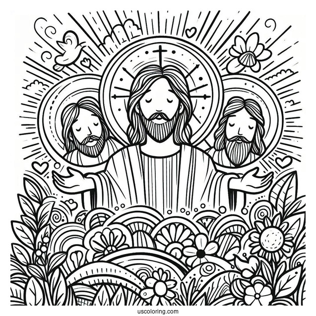 I Love Jesus Coloring Page For Sunday School