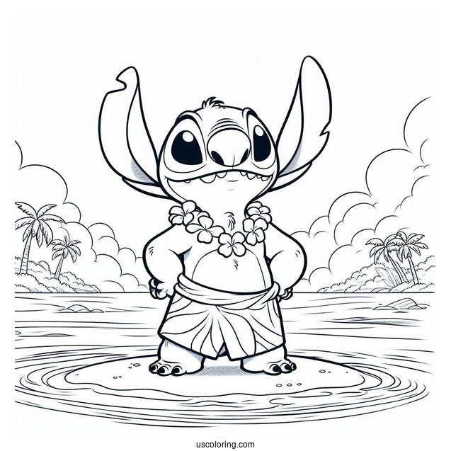 Lilo And Stitch David Kawena Standing By The Sea