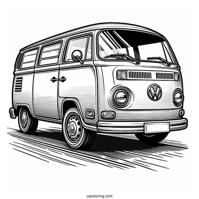 VW Kombie Car To Color