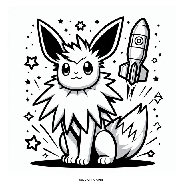 Jolteon Coloring Page Pin Missile Pokemon Card