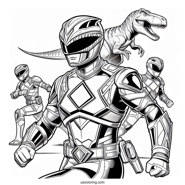 Power Rangers Dino Charge Coloring Sheet