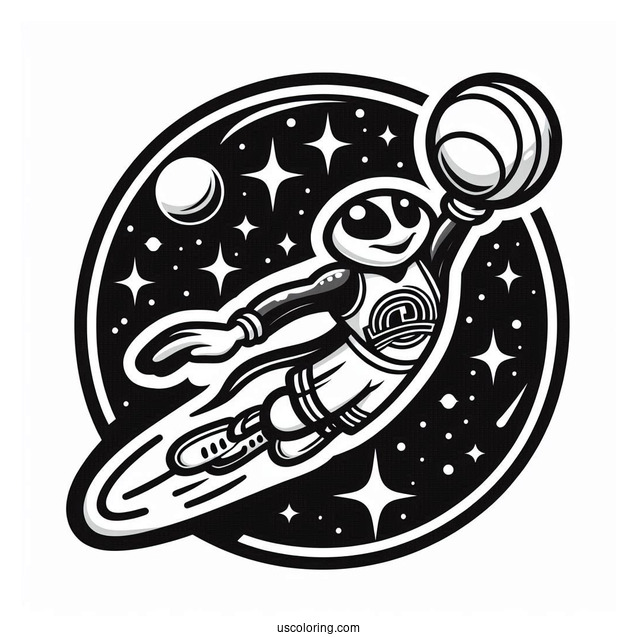 Space Jam Logo Coloring Page