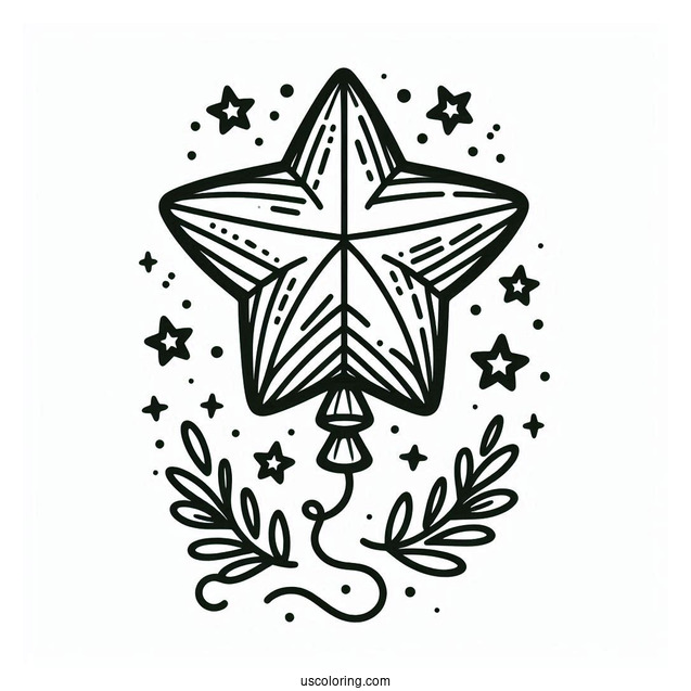 Star Shaped Balloon Coloring Page
