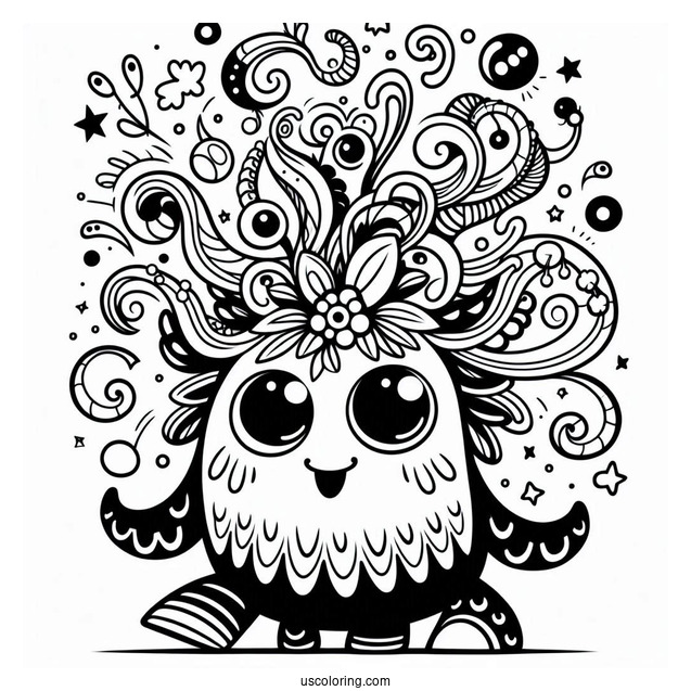 My Singing Monsters Coloring Page Of Simple Monculus Outline For Kids