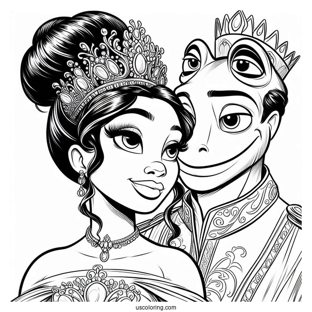 Close Up Of Princess Tiana With Prince Naveen