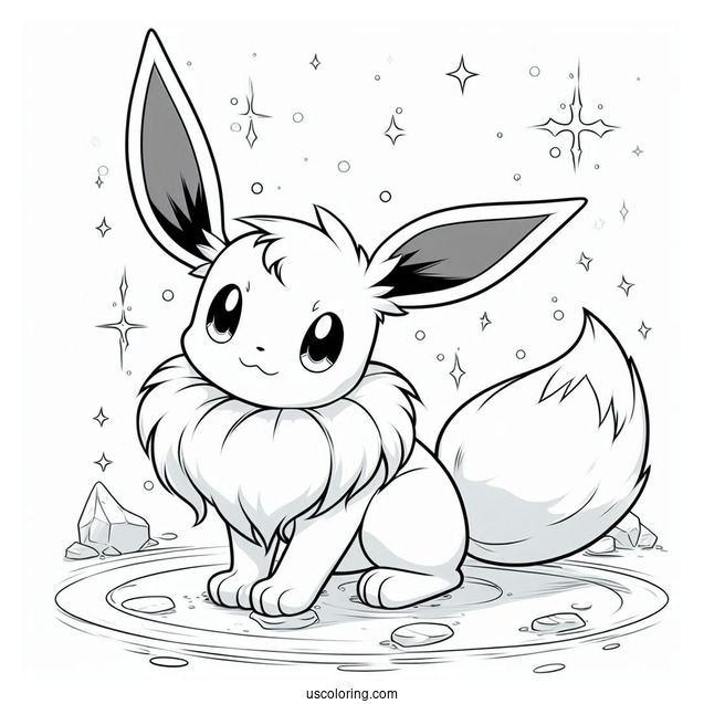 Glaceon Eevee On Ice To Color