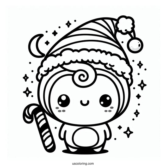 Kawaii North Pole Coloring Page Animals For Kids