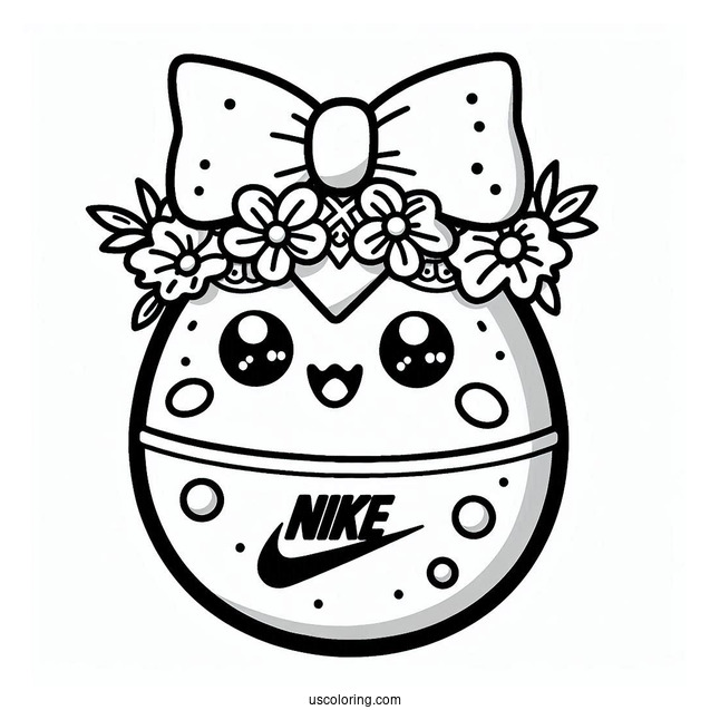 Tamagotchi Coloring Page Of Nike Tamagotchi For Preschoolers