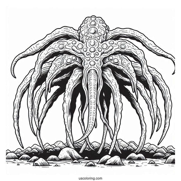 Demogorgon Monster From Stranger Things To Color