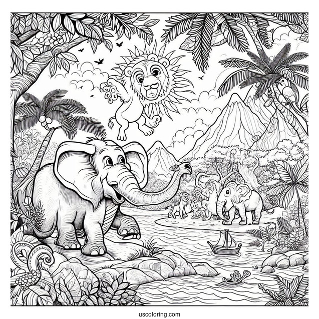 Detailed Jungle Book Coloring Page Of Poster