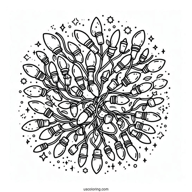 Lots Of Small Christmas Lights To Color