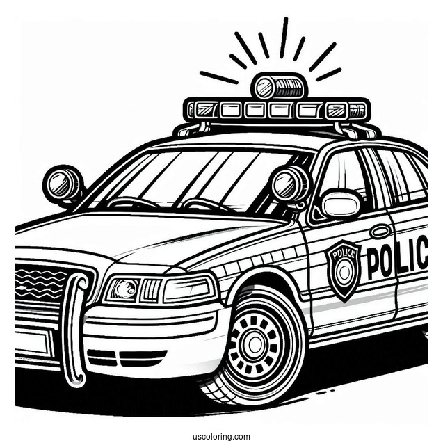 Coloring Sheet Of Police Car
