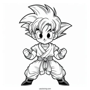 Young Gohan Coloring Page