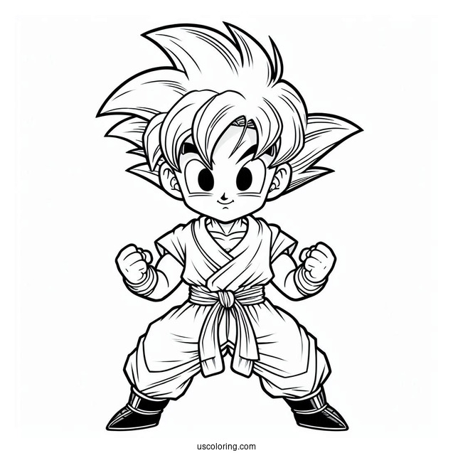 Young Gohan Coloring Page
