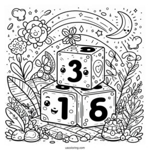 Numberblocks Coloring Page 17