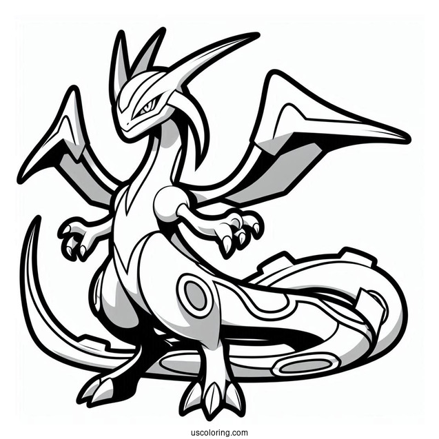 Mega Rayquaza Coloring Page