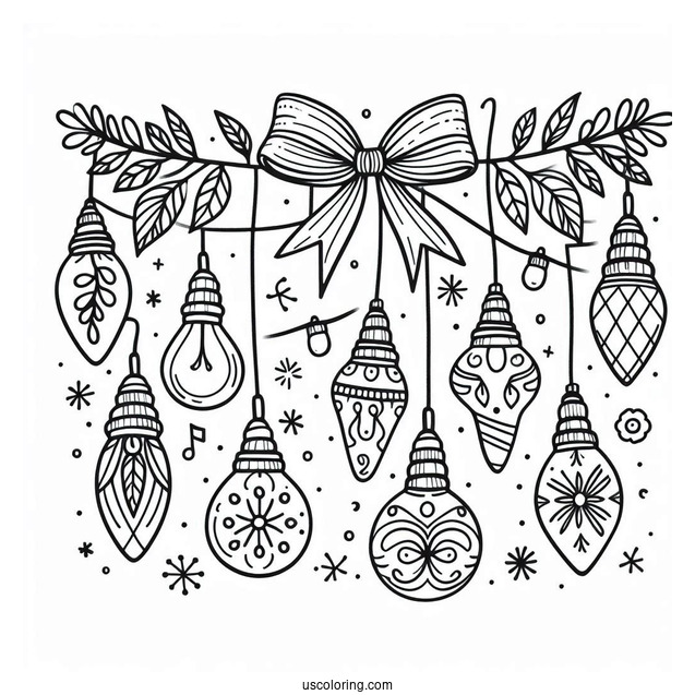 Aesthetic Christmas Lights To Color