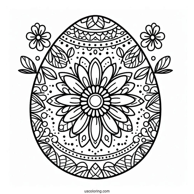 Easter Egg Flower Mandala Design