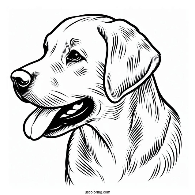 Easy Outline Of Labrador Retriever Coloring In