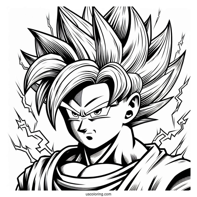 Detailed Trunks Character From Dragon Ball Z To Color