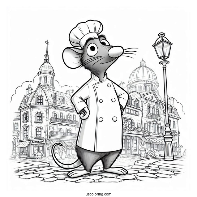 Ratatouille Coloring Page Of Anton Ego