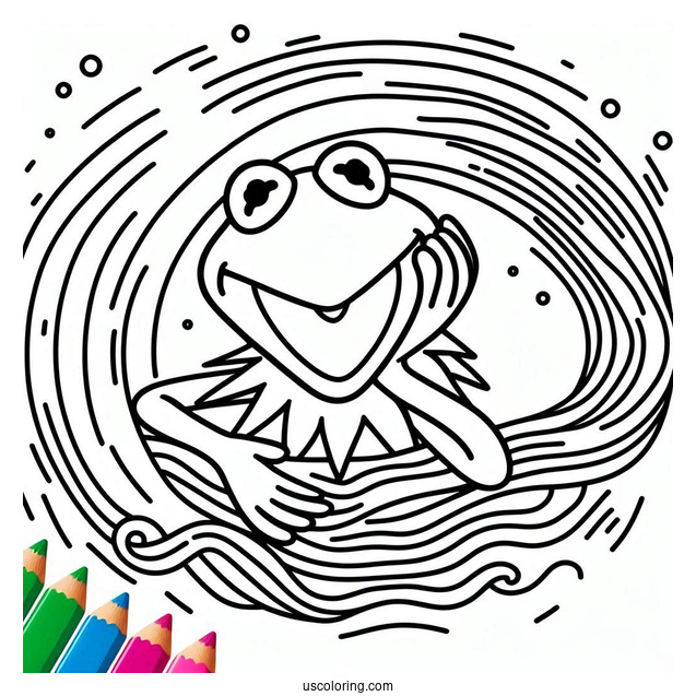Easy Outline Of Kermit The Frog Coloring In