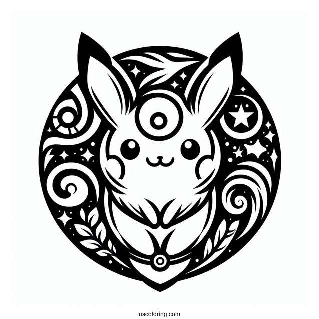 Pokemon Logo With Badges Coloring Sheet