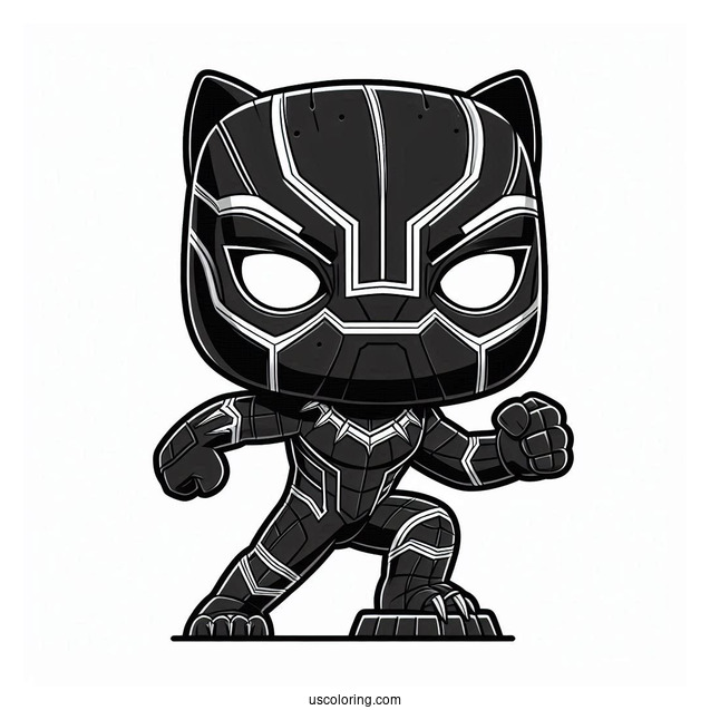 Funko Pop Black Panther Coloring For Kids