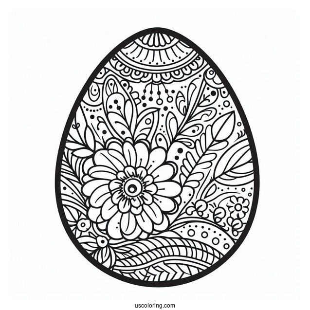 Easter Egg Flower Mandala Design