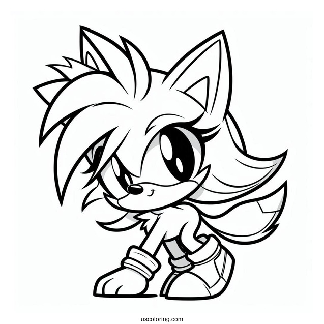 Blaze the Cat With Hair Up