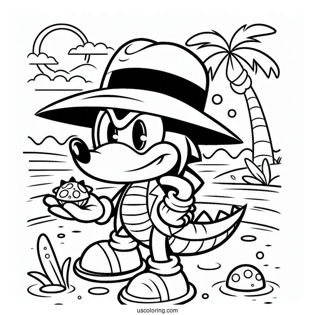 Vector the Crocodile Coloring Page