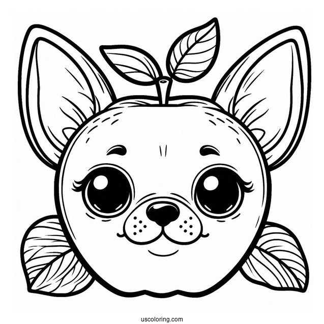 Simple Apple Head Chihuahua Coloring Page