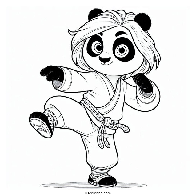 Kung Fu Panda Coloring Sheet For Kids
