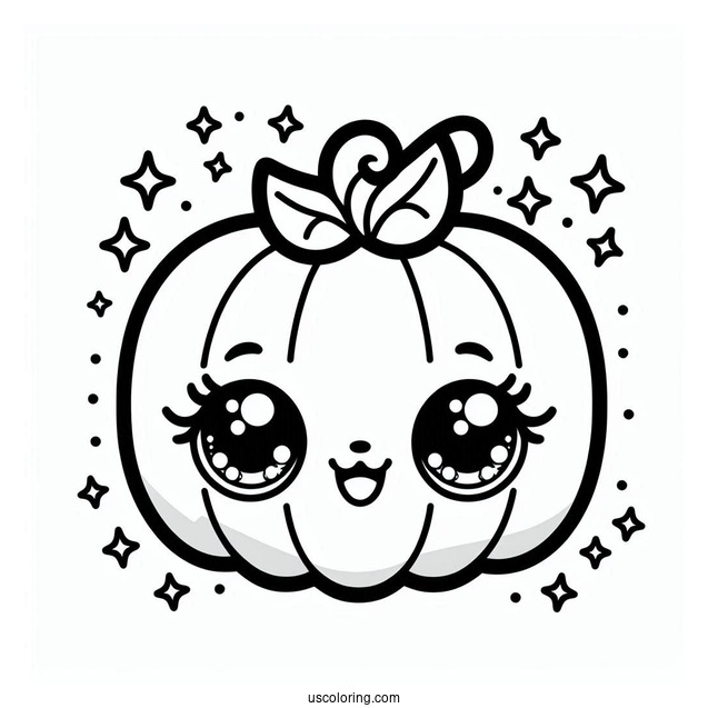 Outline Of Pumpkinella Shopkins Coloring Page